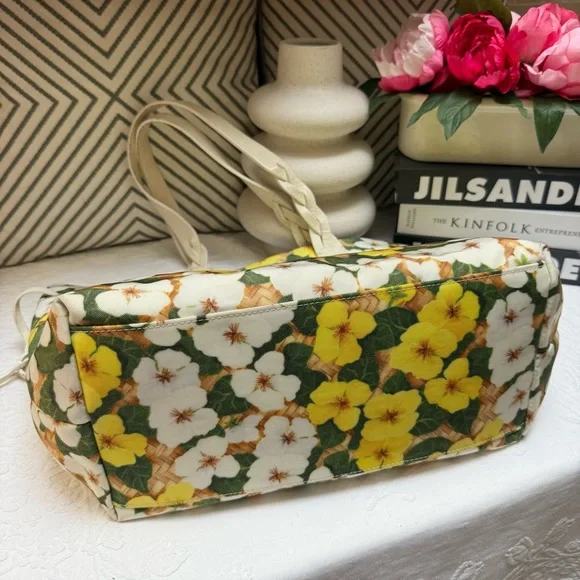 Dooney & Bourke Floral Tote with Yellow and Green Design - Picture 3 of 12